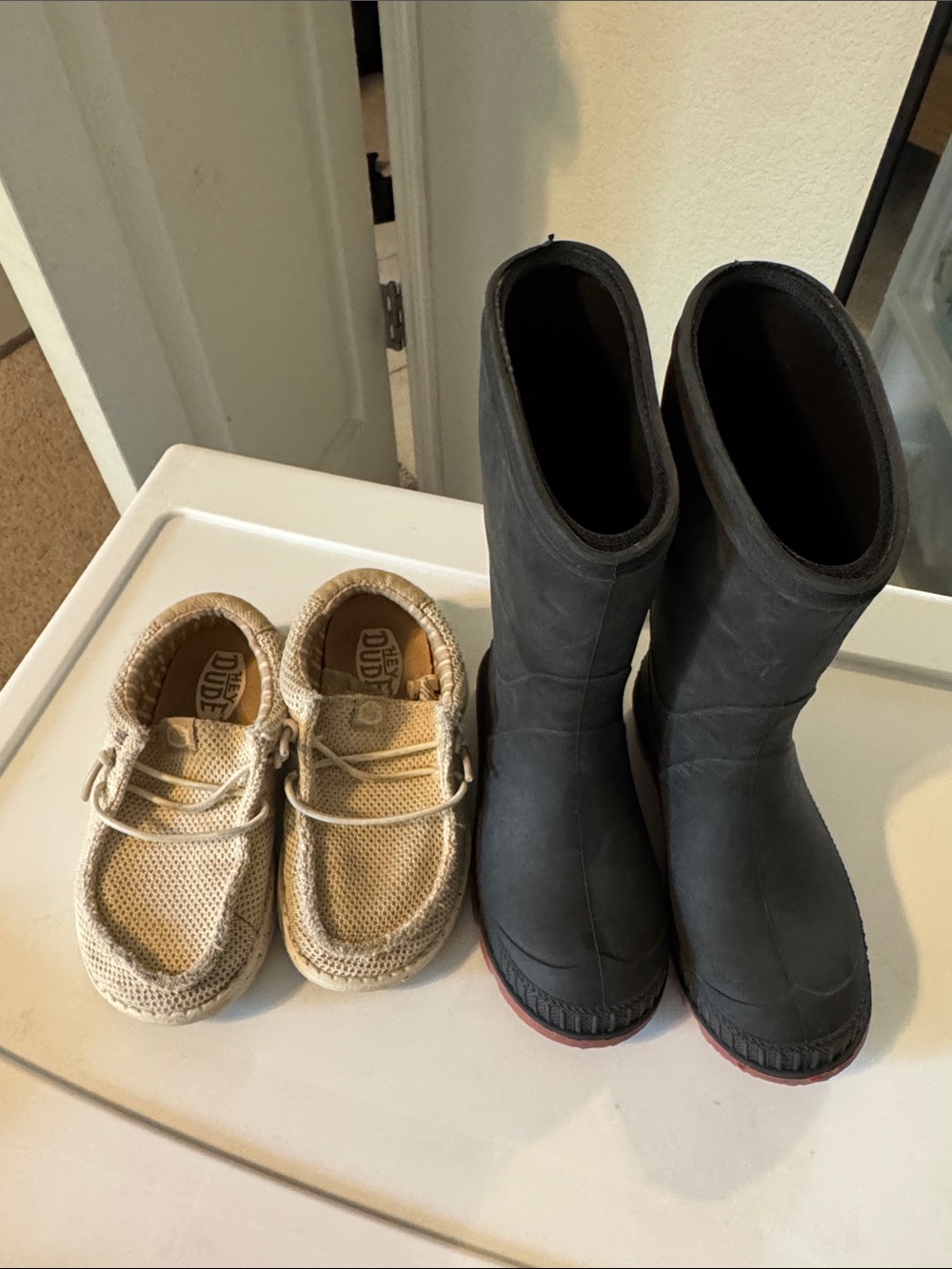 Size C9 bundle: Hey Dude Shoes & rain boots